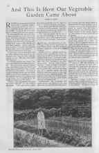 Better Homes & Gardens April 1930 Magazine Article: And This Is How Our Vegetable Garden Came About