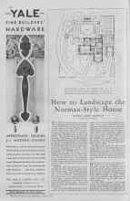 Better Homes & Gardens April 1930 Magazine Article: How to Landscape the Norman-Style House