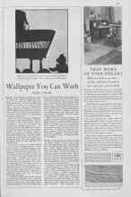 Better Homes & Gardens April 1930 Magazine Article: Wallpaper You Can Wash