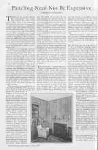 Better Homes & Gardens May 1930 Magazine Article: Paneling Need Not Be Expensive