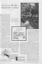 Better Homes & Gardens May 1930 Magazine Article: You Can Build a Brookside Garden