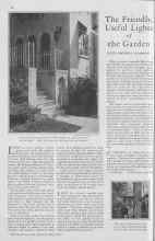 Better Homes & Gardens May 1930 Magazine Article: The Friendly, Useful Lights of the Garden