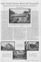 Better Homes & Gardens May 1930 Magazine Article: Four Small Homes With All Essentials