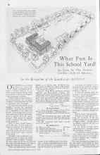 Better Homes & Gardens May 1930 Magazine Article: What Fun Is This School Yard!