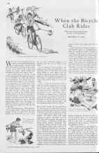 Better Homes & Gardens May 1930 Magazine Article: When the Bicycle Club Rides