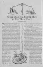 Better Homes & Gardens May 1930 Magazine Article: What Shall the Family Have to Eat These Days?
