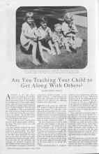 Better Homes & Gardens May 1930 Magazine Article: Are You Teaching Your Child to Get Along With Others?
