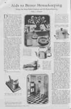Better Homes & Gardens May 1930 Magazine Article: Aids to Better Housekeeping