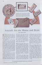 Better Homes & Gardens May 1930 Magazine Article: Artcraft for the House and Bride