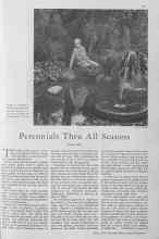 Better Homes & Gardens June 1930 Magazine Article: Perennials Thru All Seasons