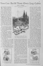 Better Homes & Gardens June 1930 Magazine Article: You Can Build Your Own Log Cabin