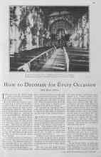 Better Homes & Gardens June 1930 Magazine Article: How to Decorate for Every Occasion