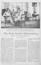 Better Homes & Gardens June 1930 Magazine Article: The Bride Studies Homemaking