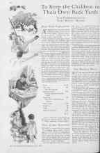 Better Homes & Gardens June 1930 Magazine Article: To Keep the Children in Their Own Back Yards