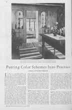 Better Homes & Gardens June 1930 Magazine Article: Putting Color Schemes Into Practice