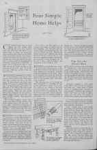 Better Homes & Gardens June 1930 Magazine Article: Four Simple Home Helps