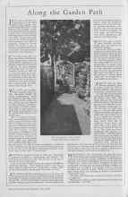 Better Homes & Gardens July 1930 Magazine Article: Along the Garden Path