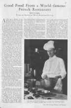Better Homes & Gardens July 1930 Magazine Article: Good Food From a World-famous French Restaurant