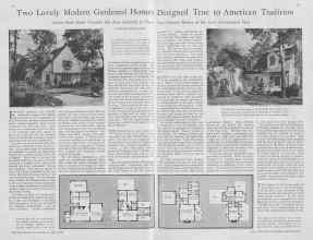 Better Homes & Gardens July 1930 Magazine Article: Two Lovely Modern Gardened Homes Designed True to American Tradition