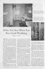 Better Homes & Gardens August 1930 Magazine Article: What You Buy When You Buy Good Plumbing