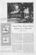 Better Homes & Gardens August 1930 Magazine Article: How They Built Their Home on a Hillside