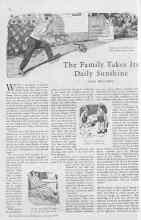 Better Homes & Gardens August 1930 Magazine Article: The Family Takes Its Daily Sunshine