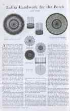 Better Homes & Gardens August 1930 Magazine Article: Raffia Handwork for the Porch