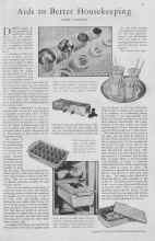 Better Homes & Gardens August 1930 Magazine Article: Aids to Better Housekeeping