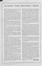 Better Homes & Gardens August 1930 Magazine Article: ACROSS THE EDITOR'S DESK