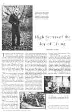 Better Homes & Gardens September 1930 Magazine Article: High Secrets of the Joy of Living