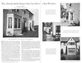 Better Homes & Gardens September 1930 Magazine Article: The Already-built House Also Can Have a Bay Window