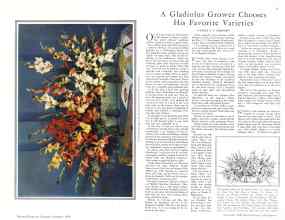 Better Homes & Gardens September 1930 Magazine Article: A Gladiolus Grower Chooses His Favorite Varieties