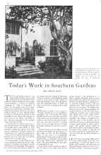 Better Homes & Gardens October 1930 Magazine Article: Today's Work in Southern Gardens