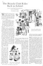 Better Homes & Gardens October 1930 Magazine Article: The Bicycle Club Rides Back to School