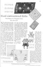 Better Homes & Gardens October 1930 Magazine Article: Hand-embroidered Gifts