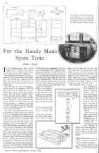 Better Homes & Gardens October 1930 Magazine Article: For the Handy Man's Spare Time