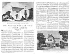 Better Homes & Gardens October 1930 Magazine Article: Two American Houses of Italian and French Ancestry