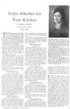 Better Homes & Gardens November 1930 Magazine Article: Color Schemes for Your Kitchen