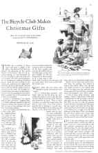Better Homes & Gardens November 1930 Magazine Article: The Bicycle Club Makes Christmas Gifts