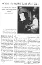 Better Homes & Gardens November 1930 Magazine Article: What's the Matter With Mary Jane?
