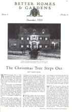 Better Homes & Gardens December 1930 Magazine Article: The Christmas Tree Steps Out