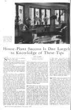 Better Homes & Gardens December 1930 Magazine Article: House-Plant Success Is Due Largely to Knowledge of These Tips