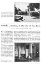 Better Homes & Gardens December 1930 Magazine Article: Rebuilt, Gardened, at the End of the Road