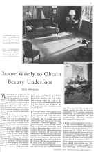 Better Homes & Gardens December 1930 Magazine Article: Choose Wisely to Obtain Beauty Underfoot