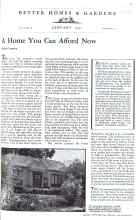 Better Homes & Gardens January 1931 Magazine Article: A Home You Can Afford Now