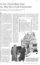 Better Homes & Gardens January 1931 Magazine Article: To Get a Good Home Loan You Must Have Good Construction