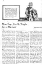 Better Homes & Gardens January 1931 Magazine Article: Most Dogs Can Be Taught Good Manners