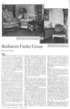 Better Homes & Gardens January 1931 Magazine Article: Radiators Under Cover