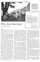 Better Homes & Gardens January 1931 Magazine Article: What Does Mary Read?