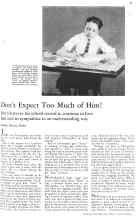 Better Homes & Gardens January 1931 Magazine Article: Don't Expect Too Much of Him!